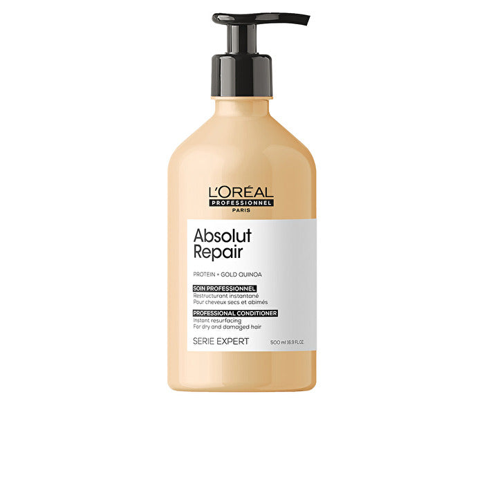 L'Oreal Professionnel Serie Expert - Absolut Repair Protein + Gold Quinoa Instant Resurfacing Conditioner (For Dry & Damaged Hair) 500ml/16.9oz