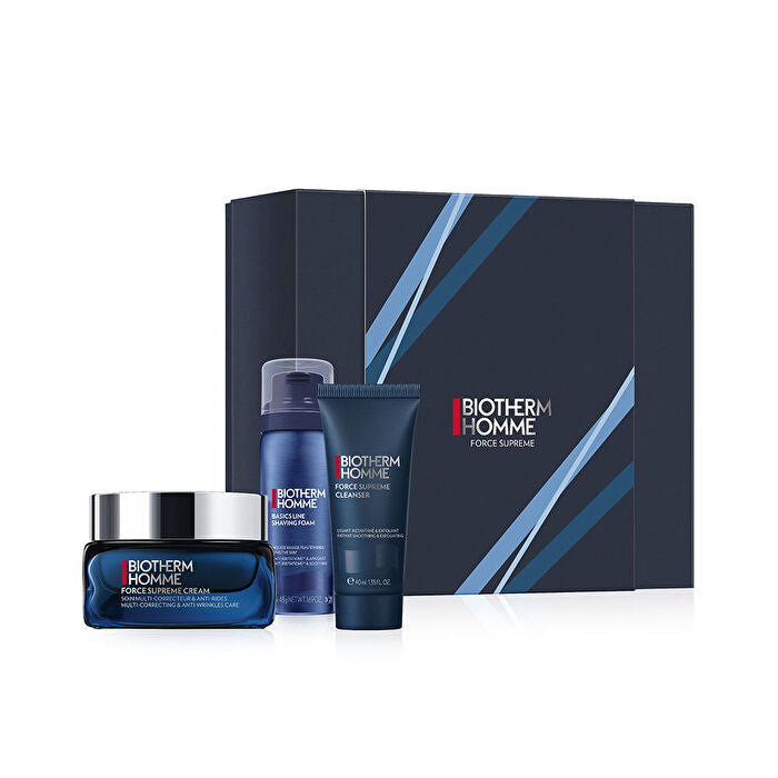 Biotherm Homme Force Supreme Set: Force Supreme Cream 50ml/1.7oz & Shaving Foam 48g/1.7oz & Force Supreme Cleanser 40ml/1.3oz 3pcs