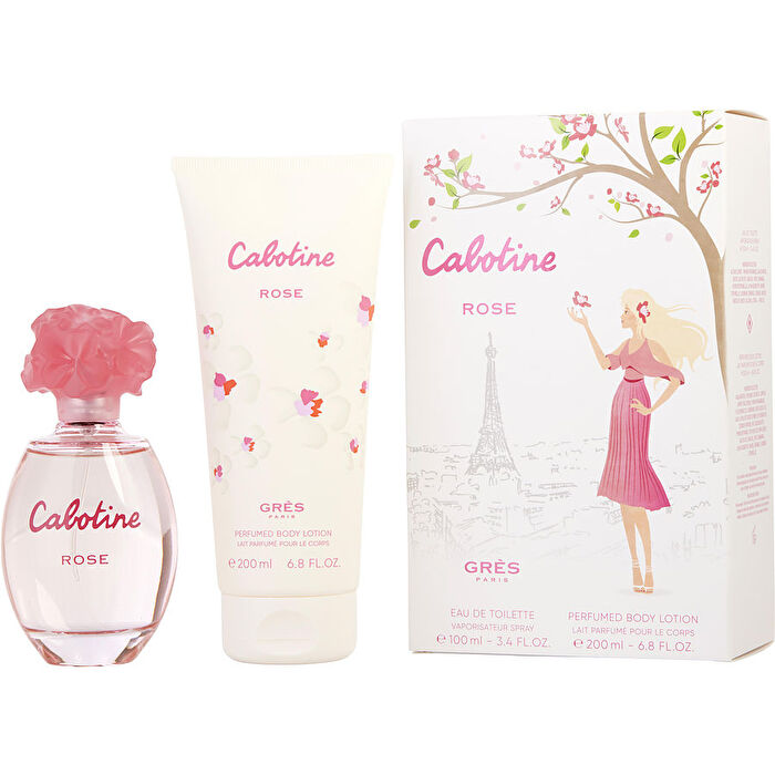 Parfums Gres Cabotine Rose Eau De Toilette Spray 90ml/3.4oz & Body Lotion 180ml/6.8oz