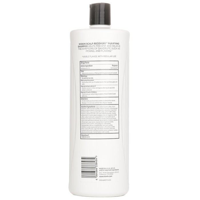 Nioxin Scalp Recovery Pyrithione Zinc Medicating Cleanser (For Itchy Flaky Scalp) (Random Packaging) 1000ml/33.8oz