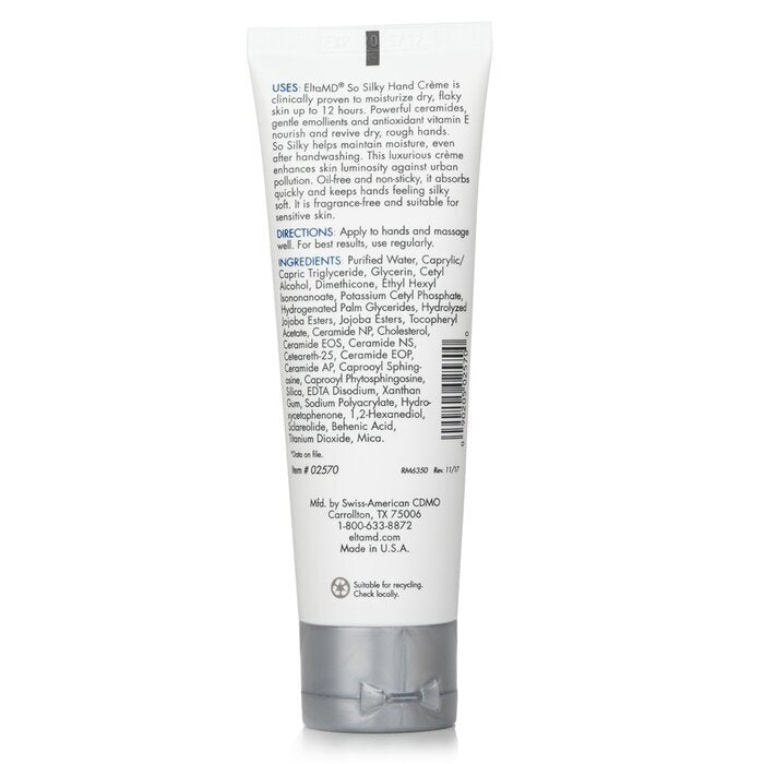 EltaMD So Silky Hand Crème (Exp. Date 31 Dec 2026) 85g/3oz