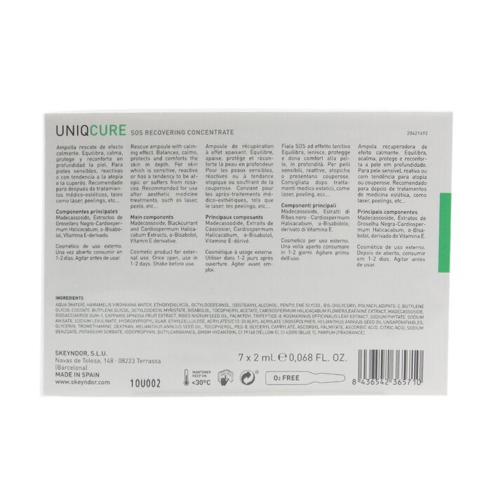 Skeyndor Uniqcure Sos Recovering Concentrate (suitable For Use After Aesthetic Medicine Treatments) --7x2mlx 0.068oz