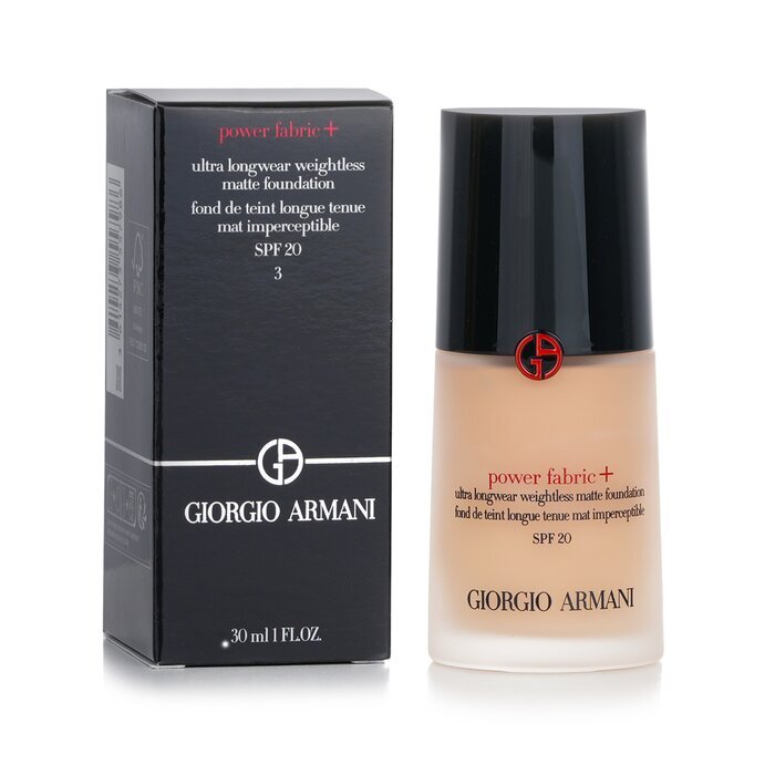 Giorgio Armani Power Fabric+ Ultra Longwear Weightless Matte Foundation SPF 20 - # 3 30ml/1oz