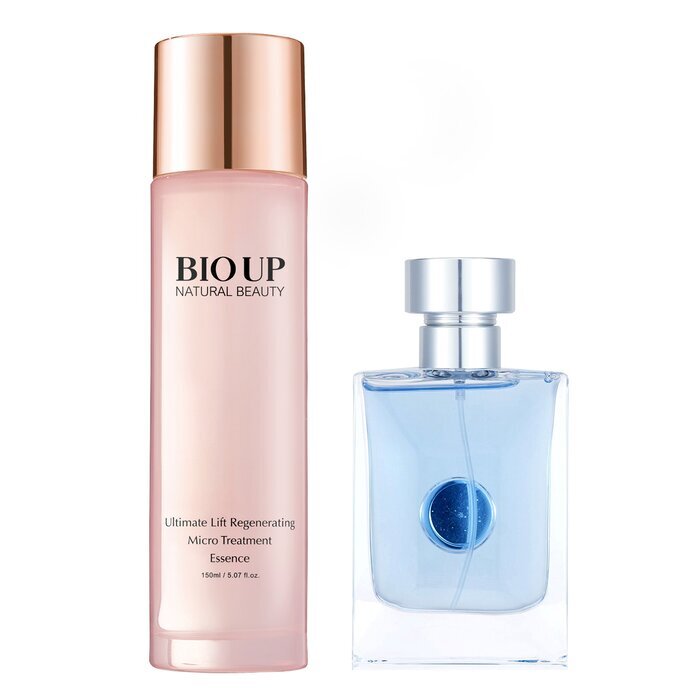 Versace Pour Homme EDT Spray 50ml + Natural Beauty BIO UP Treatment Essence 150ml 2pcs