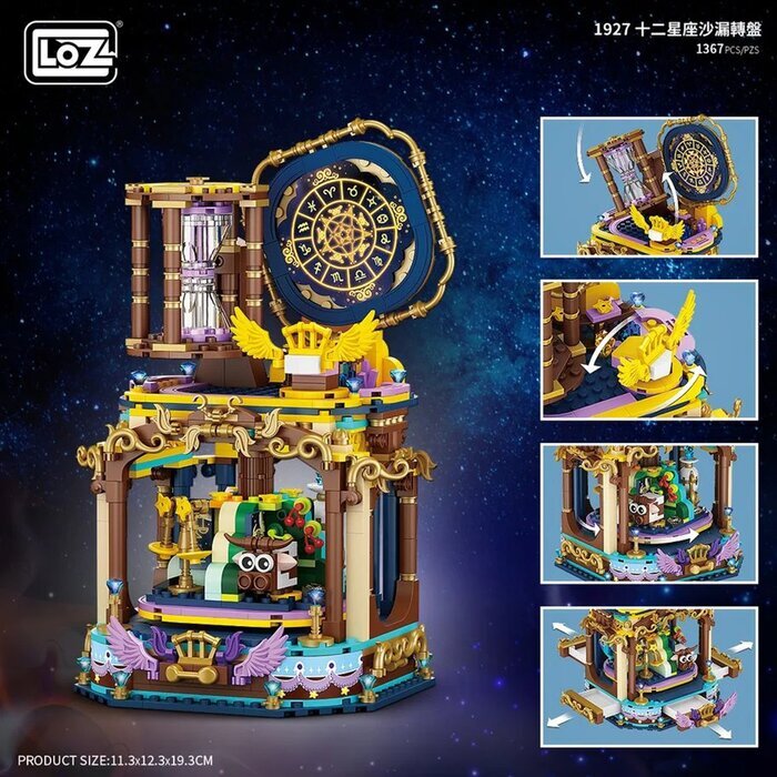 LOZ Mini - Zodiac Hourglass Building Bricks Set 31 x 23 x 9 cm