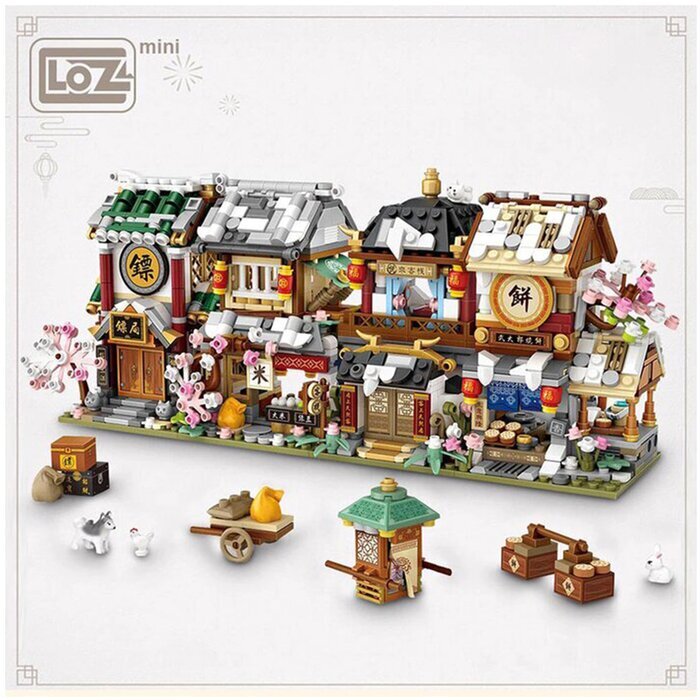 LOZ Ancient China Street Series - Guild Building Bricks Set 22 x 19 x 5 cm