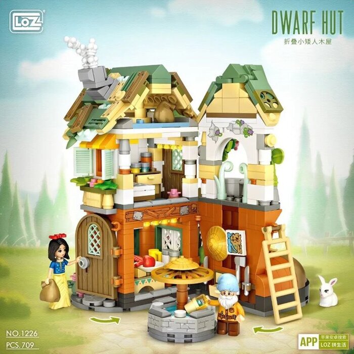 LOZ Mini Blocks - Dwarfs House Building Bricks Set 20 x 15 x 8cm