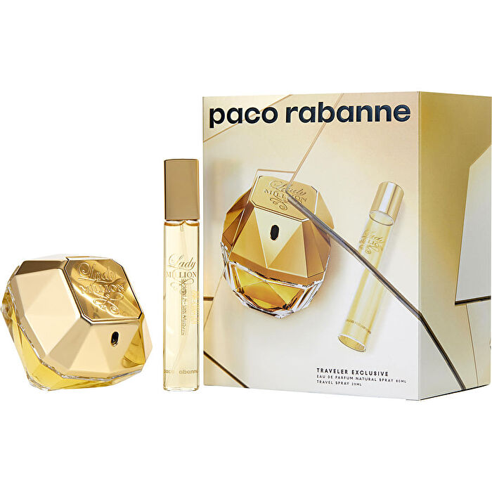 Paco Rabanne Lady Million Eau De Parfum Spray 60ml/2.7oz & Eau De Parfum Spray 0.68oz (travel Offer)