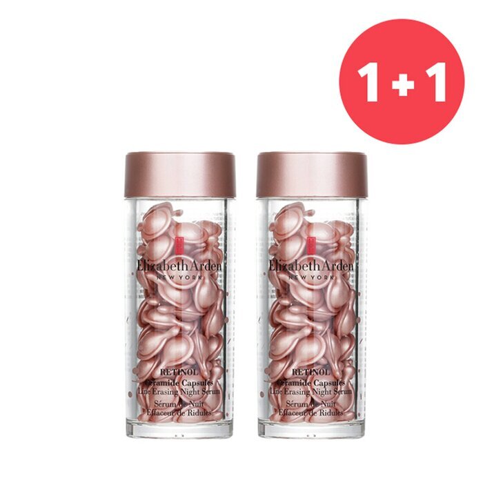 Elizabeth Arden 【1+1 Set】Ceramide Retinol Capsules - Line Erasing Night Serum 60caps