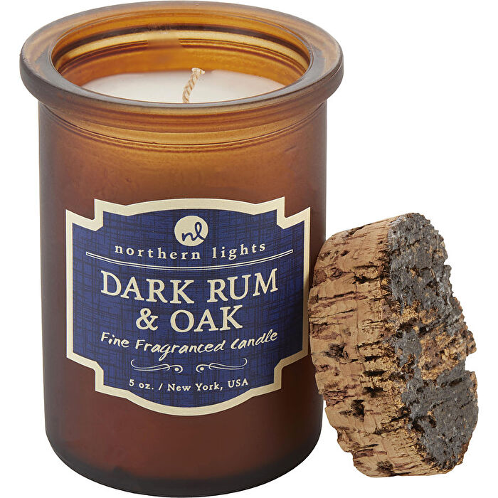 Northern Lights Dark Rum & Oak Scented Spirit Jar Candle - Burns Approx