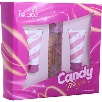 Aquolina Pink Sugar Eau De Toilette Spray 90ml/3.4oz & Body Lotion 30ml/1.7oz & Shower Gel 30ml/1.7oz
