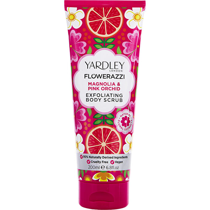 Yardley Flowerazzi Magnolia & Pink Orchid Body Scrub 180ml/6.7oz