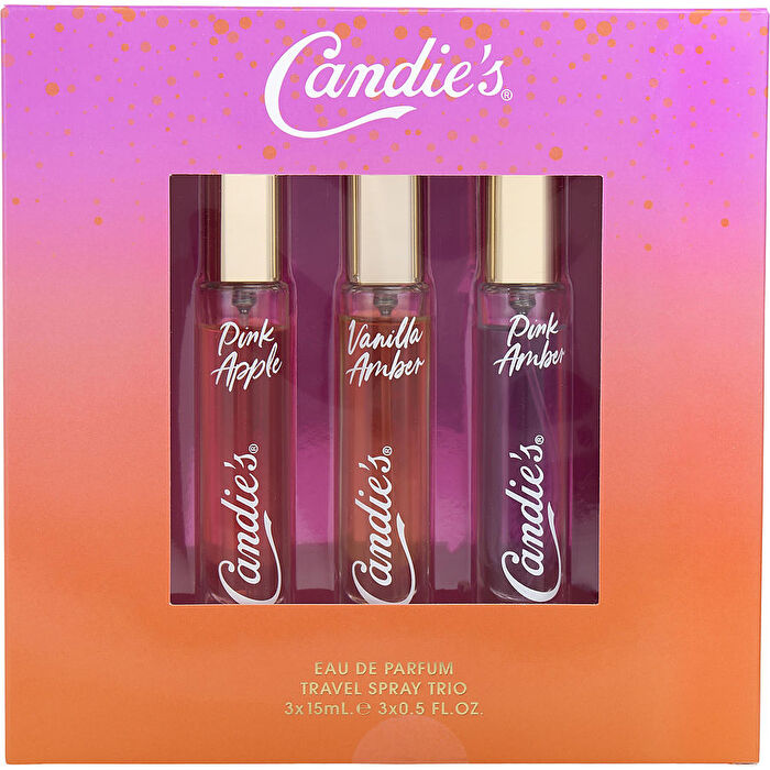 Candies Variety Travel Spray Trio With Pink Amber & Pink Apple & Vanilla Amber And All Are Eau De Parfum Spray 15ml/0.5oz