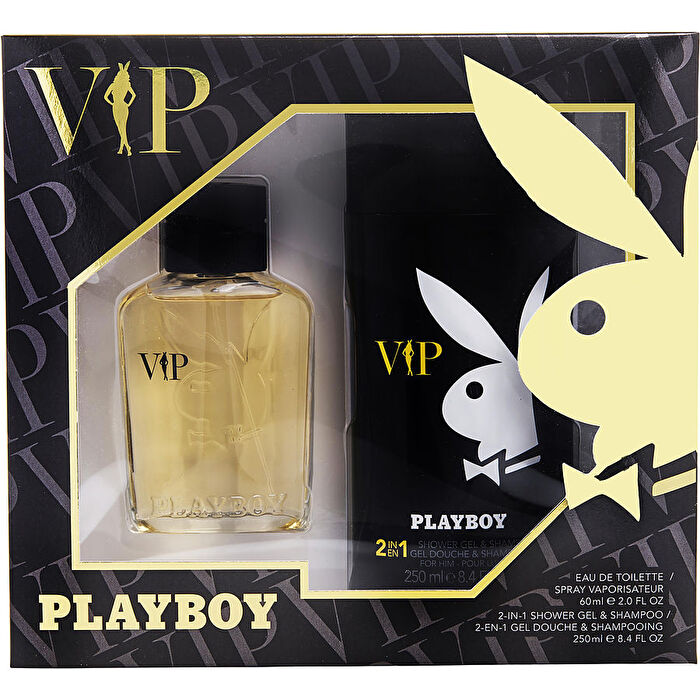 Playboy Vip Eau De Toilette Spray 60ml/2oz & Shower Gel & Shampoo 240ml/8.4oz
