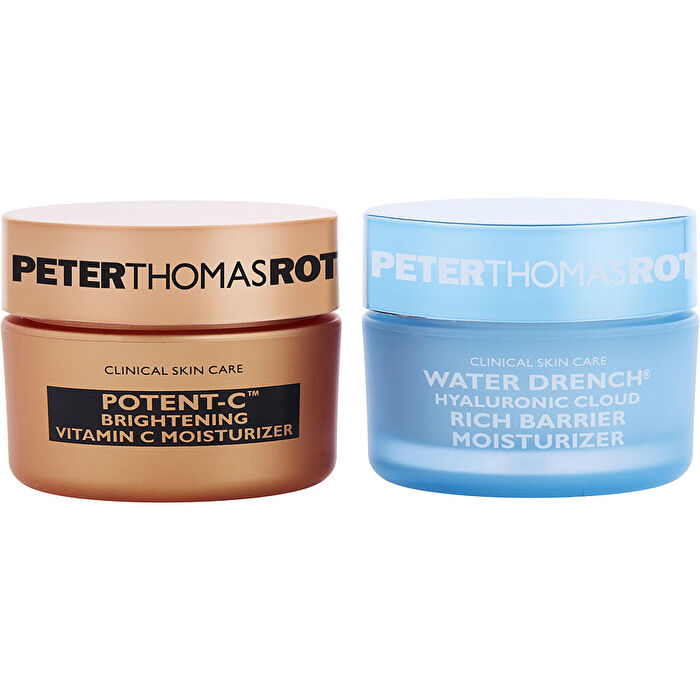 Peter Thomas Roth Day & Night Moisture Must-haves Set: Potent-c Moisturizer & Water Drench Hyaluronic Cloud Rich Barrier Moisturizer 20ml/0.67oz