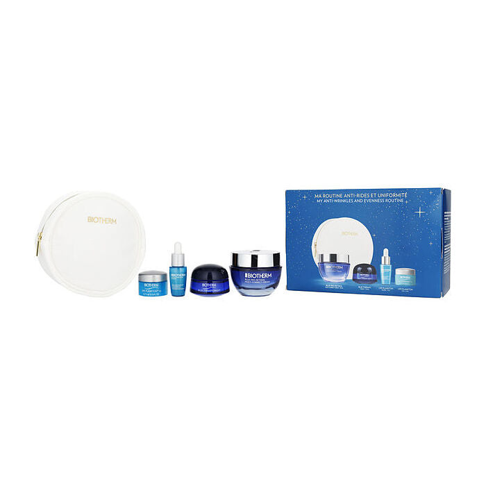 Biotherm The Pro-blue Retinol Holiday Set: Blue Pro-retinol Multi-correct Cream 50ml/1.7oz & Blue Therapy Night Cream 15ml/0.5oz & Life Plankton Eye 5ml/0.17oz & Life Plankton Serum 7ml/0.23oz 4pcs+bag