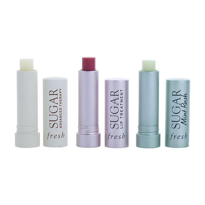 Fresh Tint Mint & Treat Lip Kit: Sugar Rose Tinted Lip Balm & Sugar Mint Rush Freshening Lip Treatment & Sugar Advanced Therapy Treatment Lip Balm 3x 2.2g/0.07oz