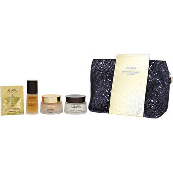 Ahava Beyond Boundaries Dare To Glow Set: Extreme Night Treatment 30ml/1oz & Extreme Day Cream 50ml/1.7oz & Multivitamin Massage Mask 50ml/1.7oz & Bag 3pcs+bag