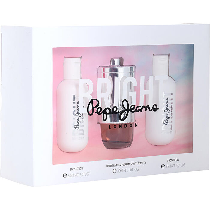 Pepe Jeans London Pepe Jeans Bright Eau De Parfum Spray 30ml/1oz & Body Lotion 60ml/2.0oz & Shower Gel 60ml/2.0oz