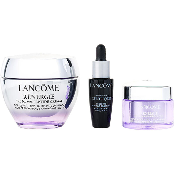 Lancome Renergie & Genifique Set: Renergie H.p.n. 300-peptide Cream 50ml/1.7oz & Renergie H.p.n. 300-peptide Cream 15ml/0.5oz & Advanced Genifique Youth Activating Concentrate 10ml/0.33oz 3pcs