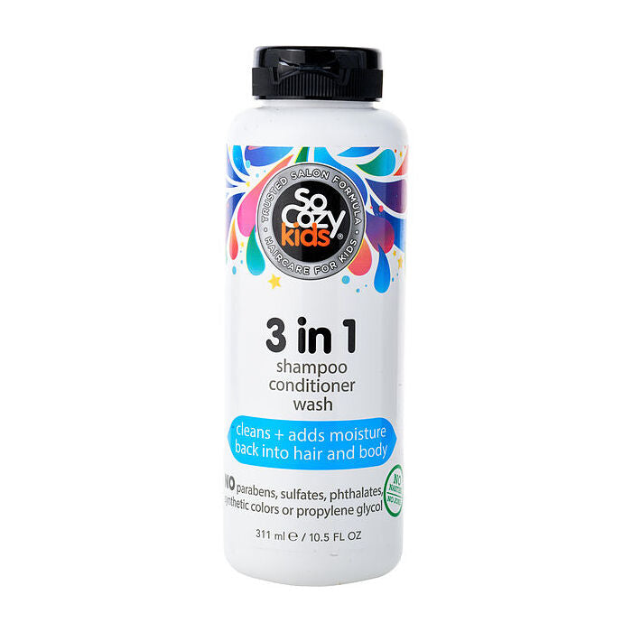 Socozy Kids 3 In 1 Shampoo & Conditioner & Wash 300ml/10.5oz