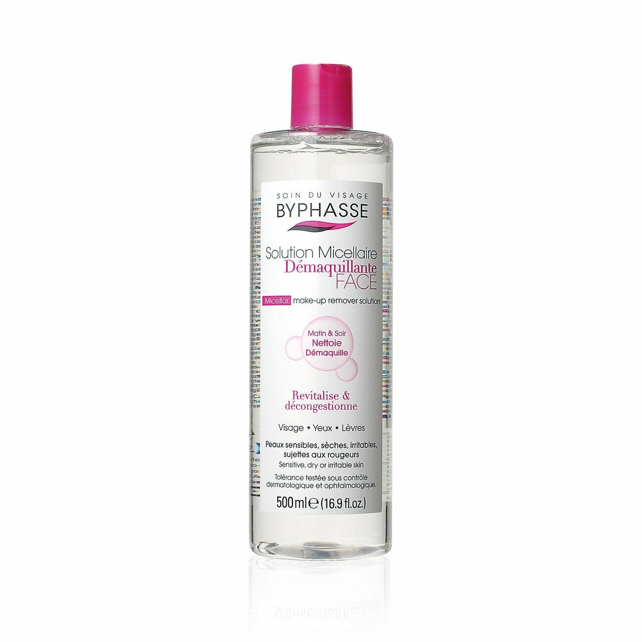 Byphasse Micellar Make-Up Remover Solution Sensitive Dry And Irritated Skin 500ml/16.9oz