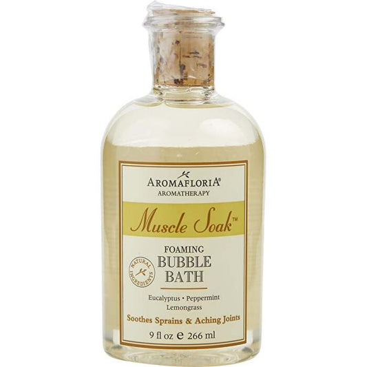 Aromafloria Muscle Soak Foaming Bubble Bath Blend Of Eucalyptus Peppermint Lemongrass 266ml/9oz