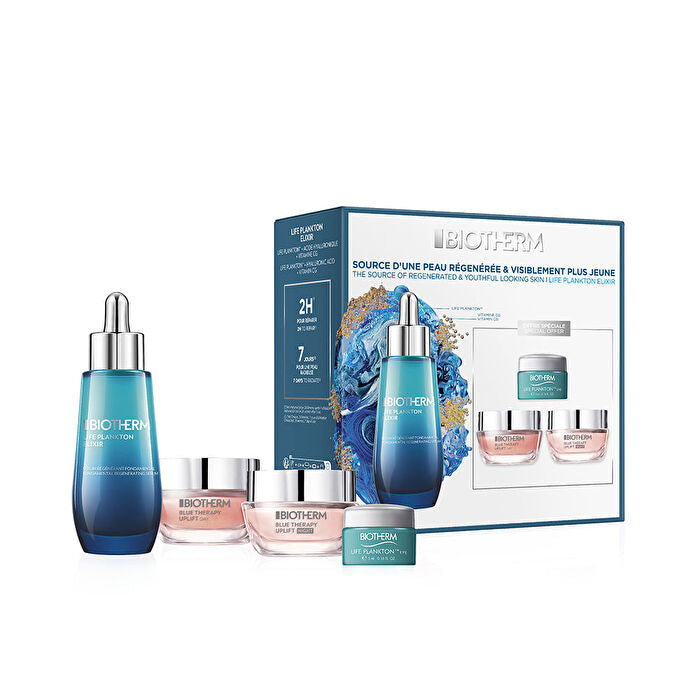 Biotherm Life Plankton Anti-aging And Firming Chest Set: Regenerating & Youthful Serum 50ml/1.7oz & Blue Therapy Uplift Day 15ml/0.5oz & Blue Therapy Uplife Night 15ml/0.5oz & Eye Contour 5ml/0.17oz 4pcs