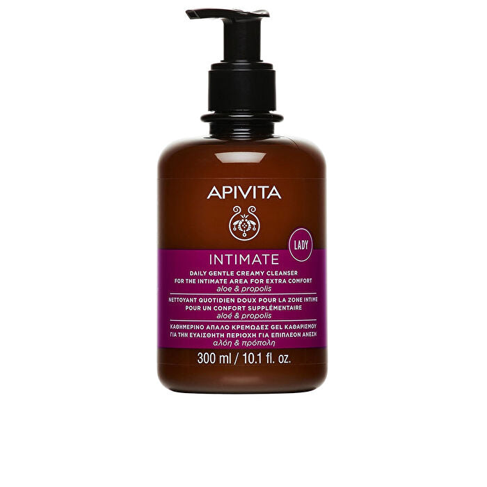 Apivita Intimate Lady Daily Gentle Creamy Cleanser For The Intimate Area For Extra Comfort Aloe & Propolis 300ml