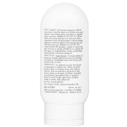 EltaMD UV Pure Water-Resistant Face & Body Physical Sunscreen SPF 47 114g/4oz