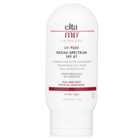 EltaMD UV Pure Water-Resistant Face & Body Physical Sunscreen SPF 47 114g/4oz