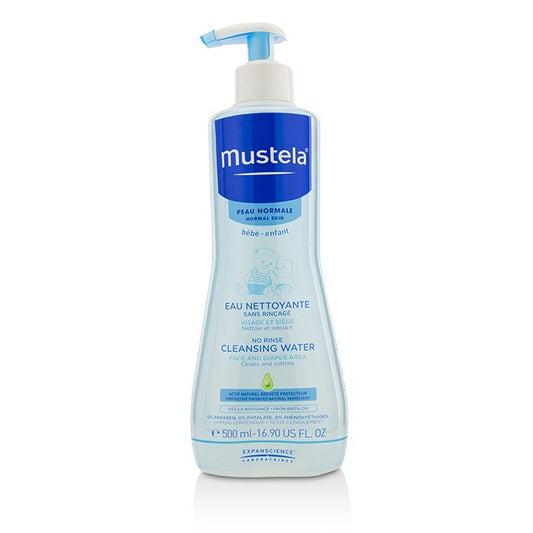 Mustela No Rinse Cleansing Water (Face & Diaper Area) - For Normal Skin(Random Packaging) 500ml/16.9oz