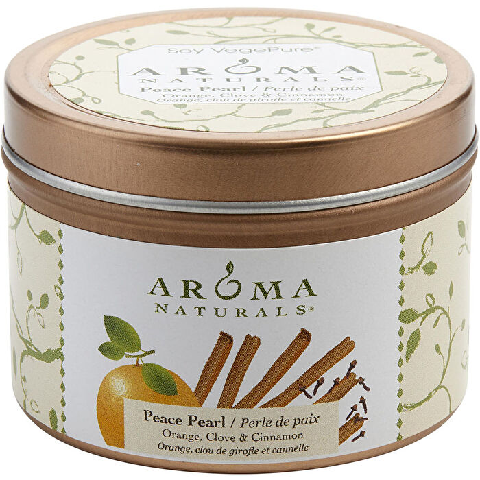 Aroma Naturals Peace Pearl Aromatherapy One 2.5x1.75 Inch Tin Soy Aromatherapy Candle
