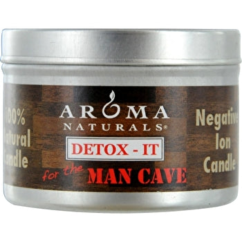 Aroma Naturals Detox-it Aromatherapy One 2.5x1.75 Inch Soy/beeswax Blend Aromatherapy Candle For The Man Cave