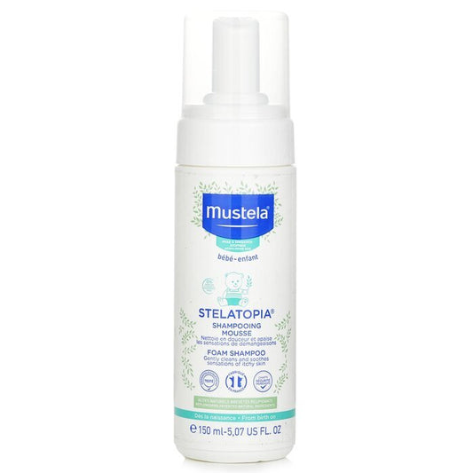 Mustela Stelatopia Foam Shampoo (Gently Cleans and Soothes Sensations of Itchy Skin) (Exp. Date  30 Nov 2026) 150ml/5.07oz