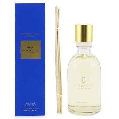 Glasshouse Diffuser - Diving Into Cyprus (Sea Salt & Saffron) 250ml/8.4oz