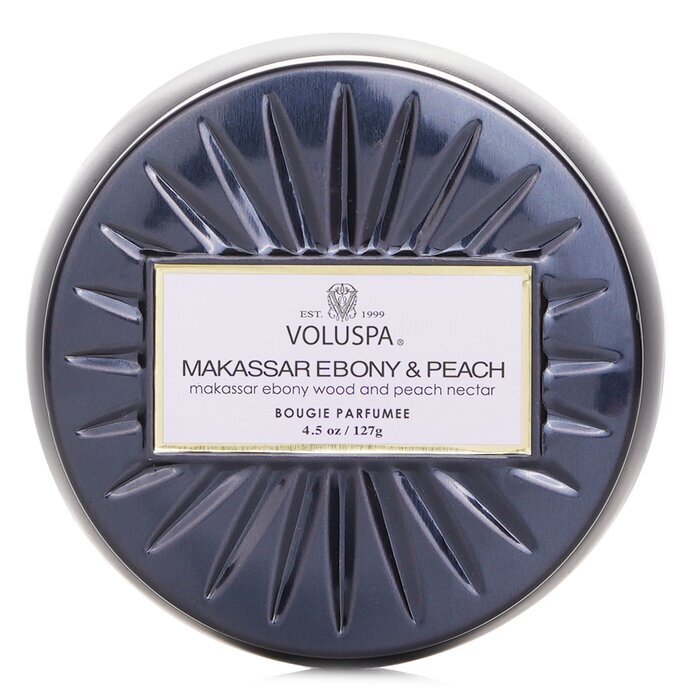 Voluspa Mini Tin Candle - Makassar Ebony & Peach 127g/4.5oz