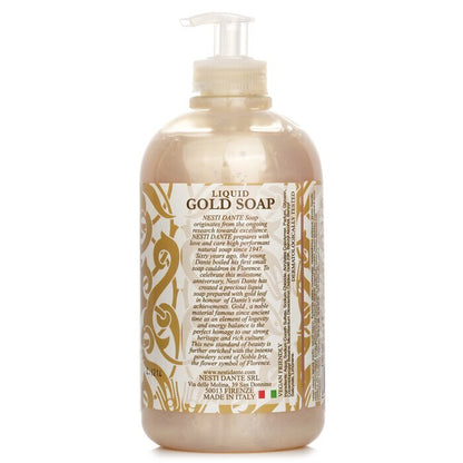 Nesti Dante 60 Anniversary Luxury Gold Soap With Gold Leaf - 23K Gold Liquid Soap (Limited Edition) 500ml/16.9oz