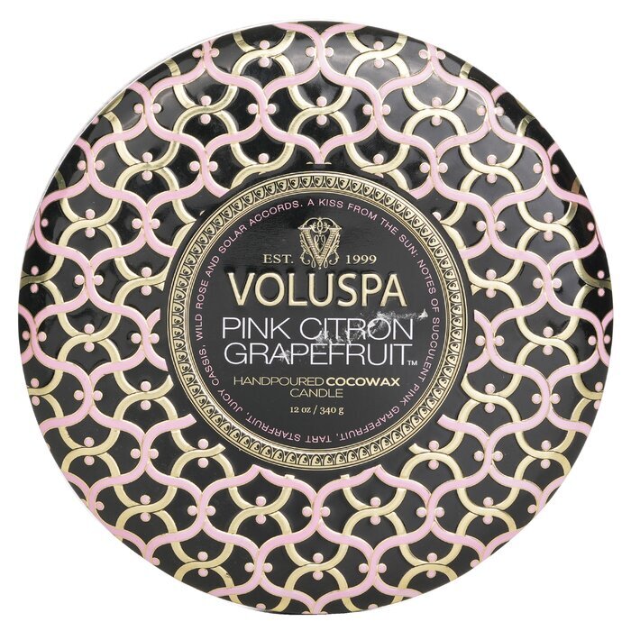 Voluspa 3 Wick Decorative Tin Candle - Pink Citron Grapefruit 340g/12oz