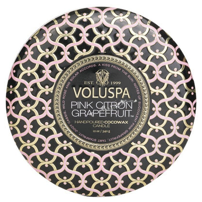 Voluspa 3 Wick Decorative Tin Candle - Pink Citron Grapefruit 340g/12oz