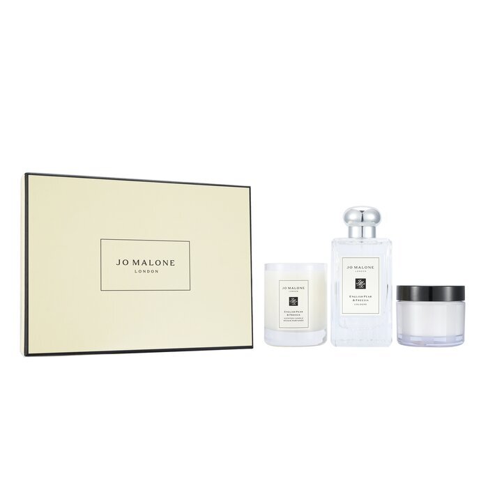 Jo Malone English Pear & Freesia Coffret: Cologne Spray 100ml/3.4oz + Body Cream 50ml/1.7oz + Scented Candle 4.78cm/1.88inches (Height) 3pcs