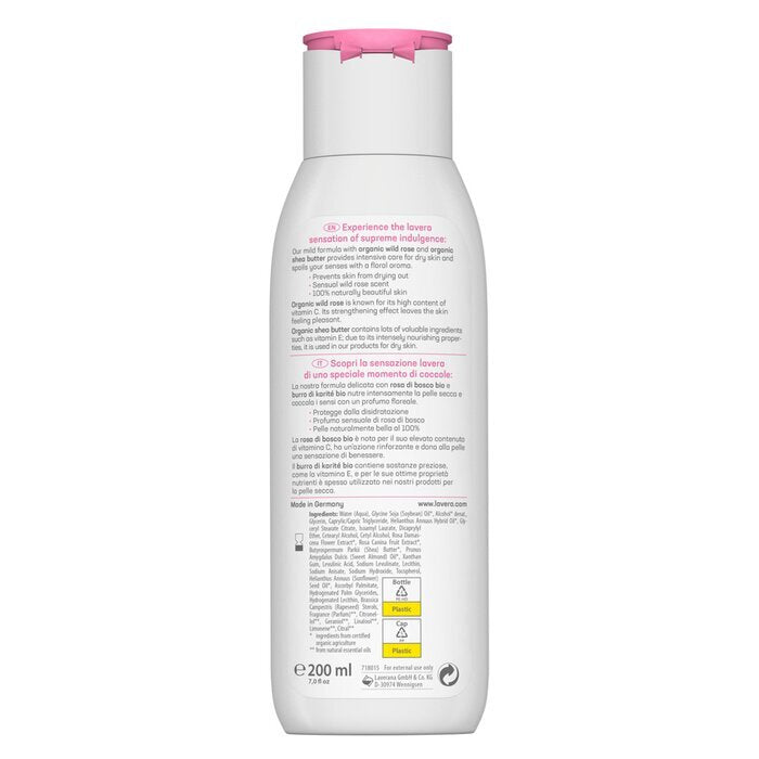 Lavera Body Lotion (Delicate) - With Organic Wild Rose & Organic Shea Butter - For Normal To Dry Skin 200ml/7oz