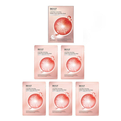 Natural Beauty BIO UP a-GG Skin Activating Golden Yeast Liposome Mask (Exp Date: 05/2026) 5 x 25ml/0.84oz