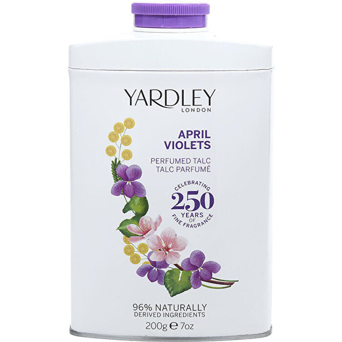Yardley April Violets Tin Perfumed Talc (new Packaging) 200ml/7oz