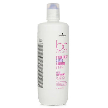 Schwarzkopf BC Bonacure pH 4.5 Color Freeze Silver Shampoo (For Grey & Lightened Hair) (Exp. Date 30 Nov 2025) 1000ml/33.8oz