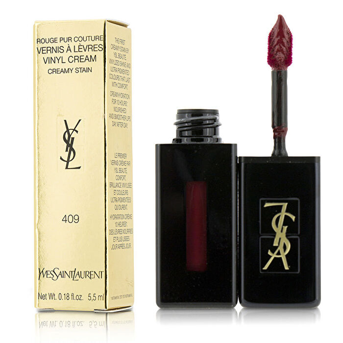 Yves Saint Laurent Rouge Pur Couture Vernis A Levres Vinyl Cream Creamy Stain - # 409 Burgundy Vibes 5.5ml/0.17oz