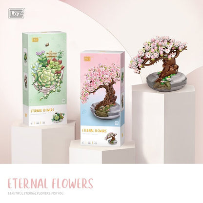 LOZ Mini Blocks - Eternal Flowers Garden Series - Succulent Potted Plant Building Bricks Set 10 x 6 x 22 cm