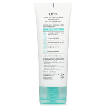 Ottie Soak Out pH Lacto Gel Cleanser(Exp Date:1/1/2026) 100ml/3.38oz