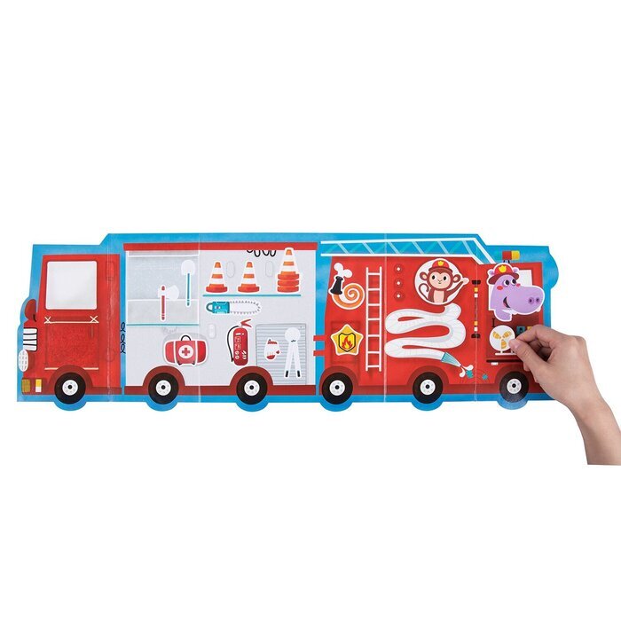 Tookyland "Reusable Stickers Activity Pad - Fire Truck & Ice Cream Truck" 24x2x23cm