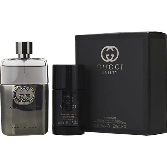 Gucci Guilty Pour Homme Eau De Toilette Spray 90ml/3oz & Deodorant Stick 60ml/2.4oz (travel Offer)